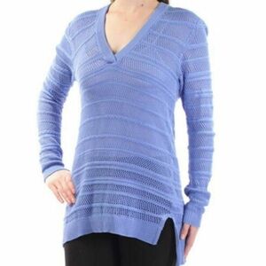 MICHAEL MICHAEL KORS V-NECK Wedgewood Blue Sweater Top SZ